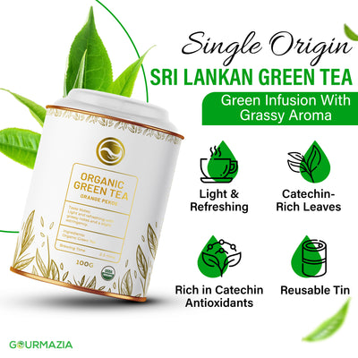 Gourmazia Sri Lankan Ceylon Green Tea 100g
